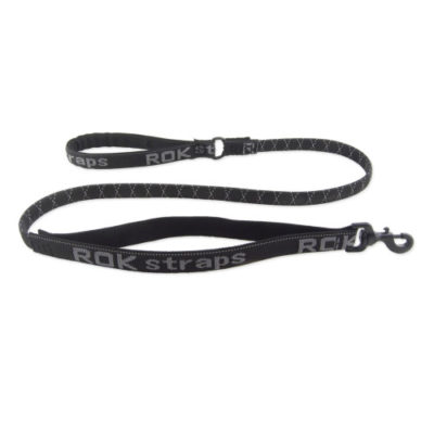 Rok Straps Reflective Black Dog Lead Rok Straps Reflective Black Dog Lead